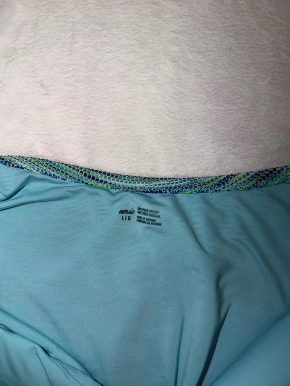 Aerie Green-Blue Space-Dye One Piece Swimsuit - Picture 3 of 3